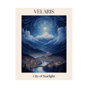 3-Poster Velaris, Terrasen, und Lunathion Art Set | Sarah J Maas Kunstwerk Bild 2