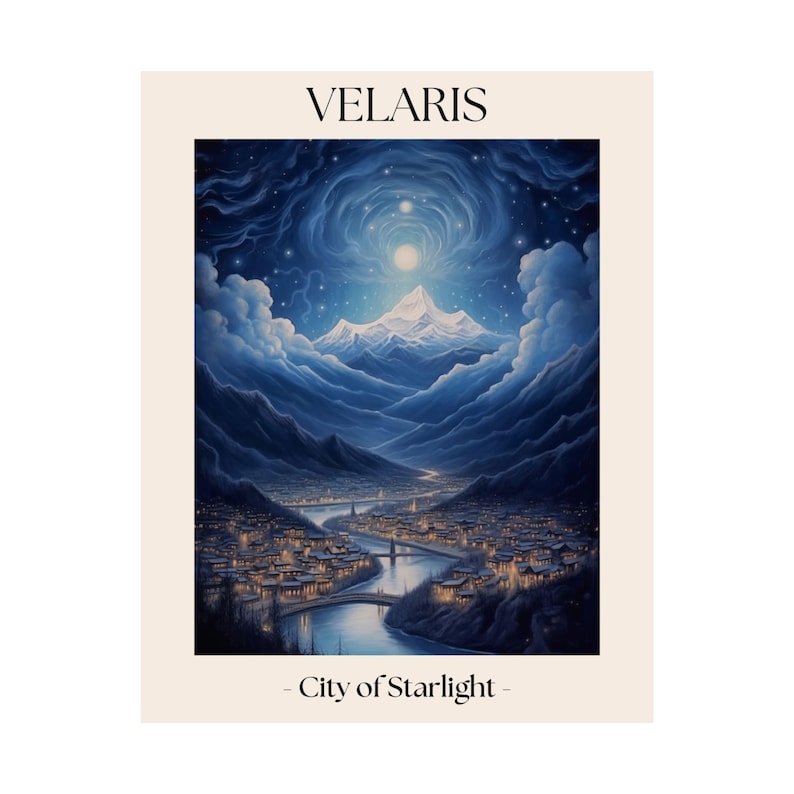 3-Poster Velaris, Terrasen, und Lunathion Art Set | Sarah J Maas Kunstwerk Bild 2