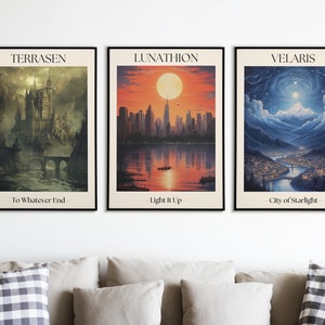 Lunathion Light It Up Crescent City Poster | Sarah J Maas | Crescent City | Light It Up | Bryce Quinlan Danika Fendyr | BookTok SJM Merch