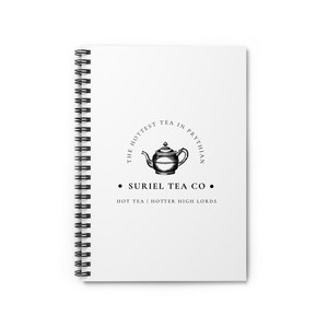 Suriel Tea Co ACOTAR Notizbuch | ACOTAR Notizbuch | SJM Merch | Reich der Dornen und Rosen | Sarah J Maas | Prythian Notizbuch