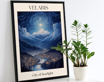 Velaris City of Starlight ACOTAR Poster: Sarah J Maas Night Court Art