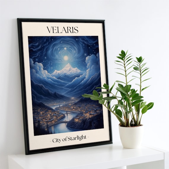 Velaris City of Starlight ACOTAR Poster: Sarah J Maas Night Court Art
