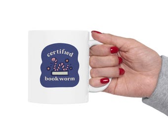 Certified Bookworm Mug | Book Lover Coffee Cup 11oz, 15oz