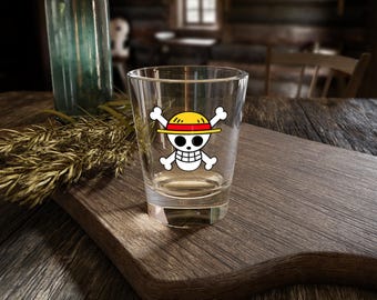 One Piece Straw Hat Jolly Roger Shot Glass