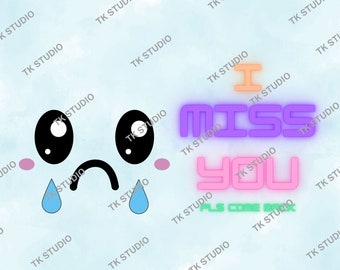 Miss You Emoji Card