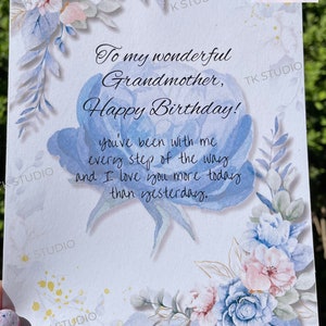 Carte d'anniversaire grand-mère