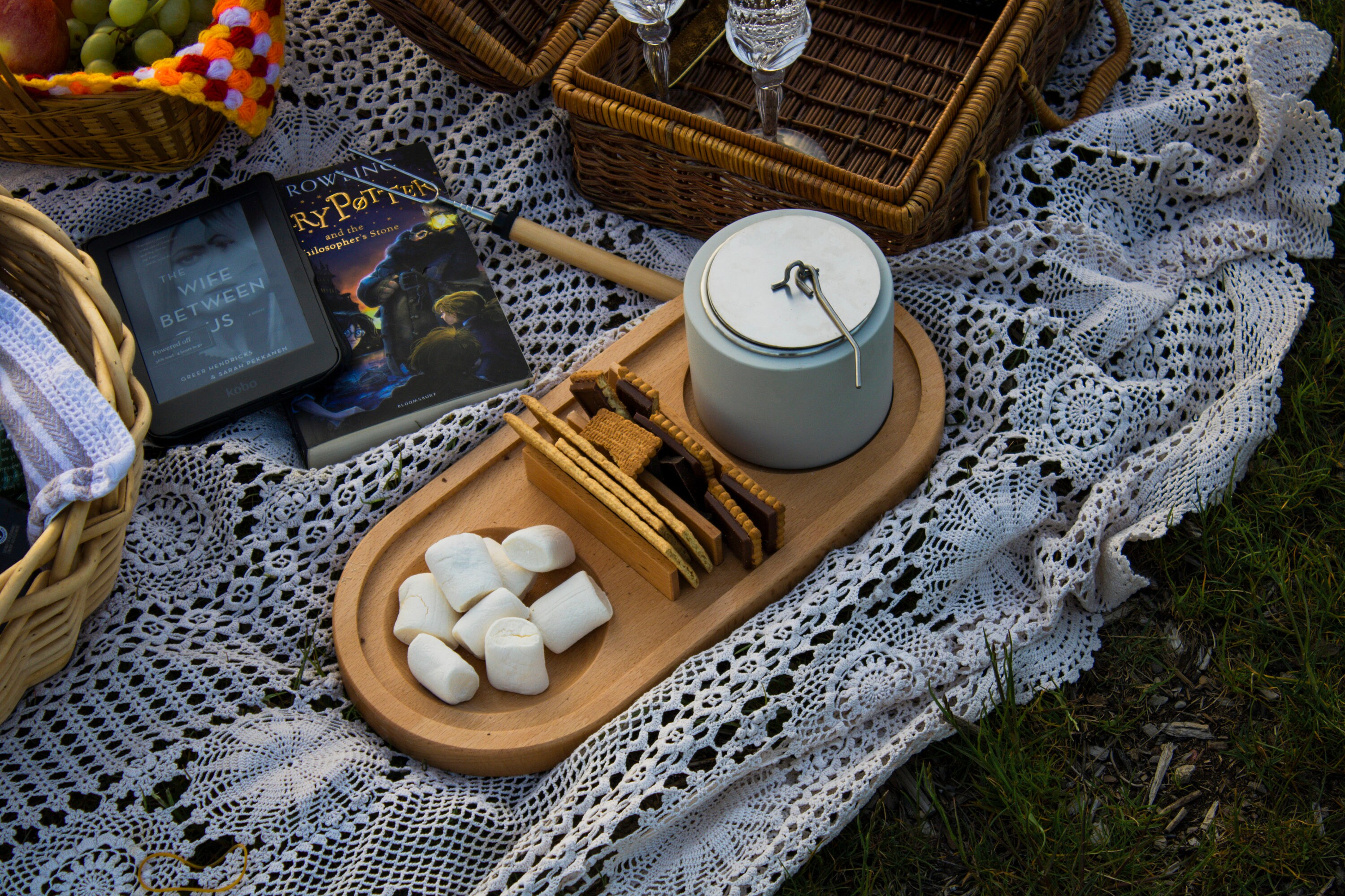Personalized Smores Tray With Firepit Table Top Fire Pit, Smores Bar