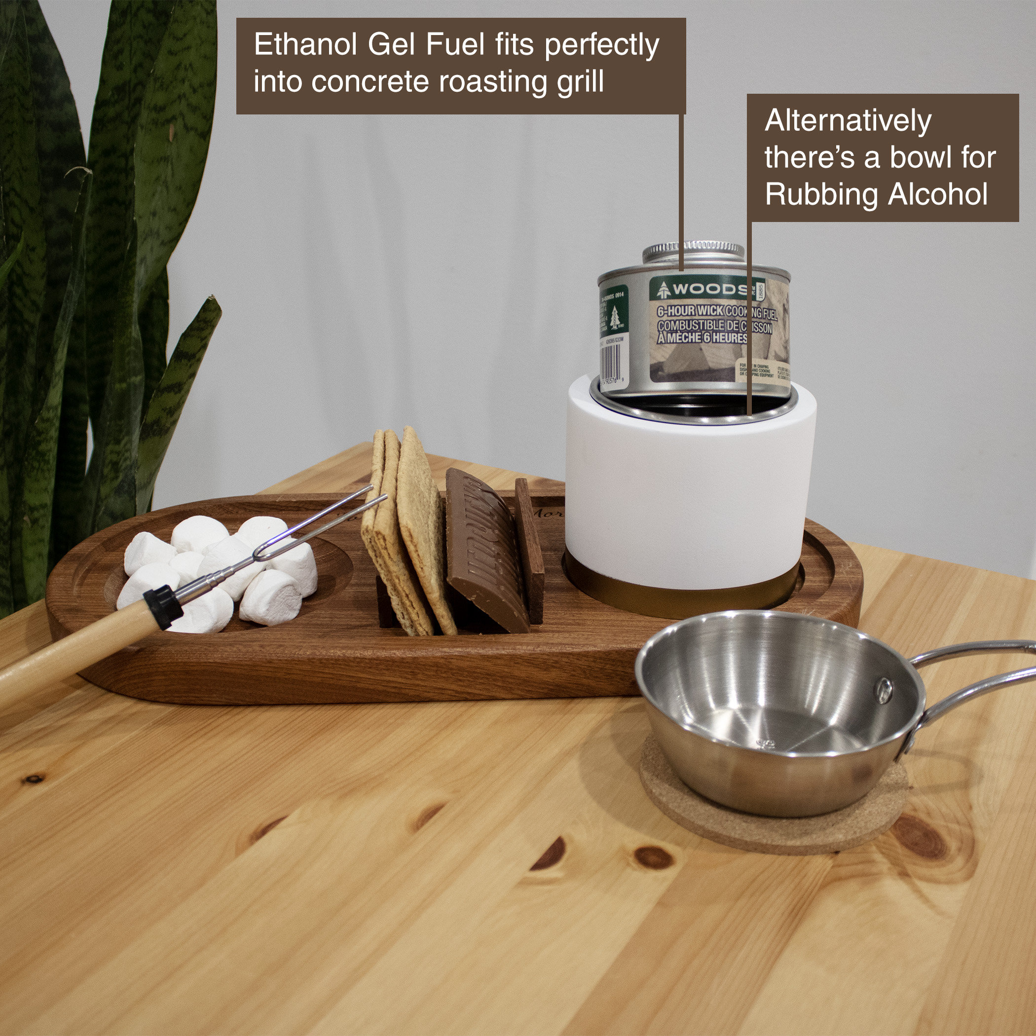 Personalized Smores Tray With Firepit Table Top Fire Pit, Smores Bar