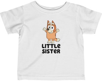 Bluey, Little Sister Bingo - Infant Fine - Bluey Tshirt, Tee Size 6-9m, 9-12m, 12-18m, 18-24m, 2T-3T