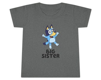 Grande soeur Bluey, Bluey et ses amis, anniversaire, mode danse, fête, cadeau Bluey - t-shirt pour tout-petit