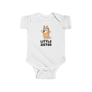 Bluey, Little Sister Bingo Infant Fine Jersey Bodysuit, Bluey Onesie image 4