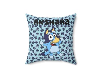 Custom Name, Bluey - Pillow Case with Pillow