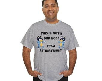 Bluey "Dad Bod" - Unisex-T-Shirt aus schwerer Baumwolle