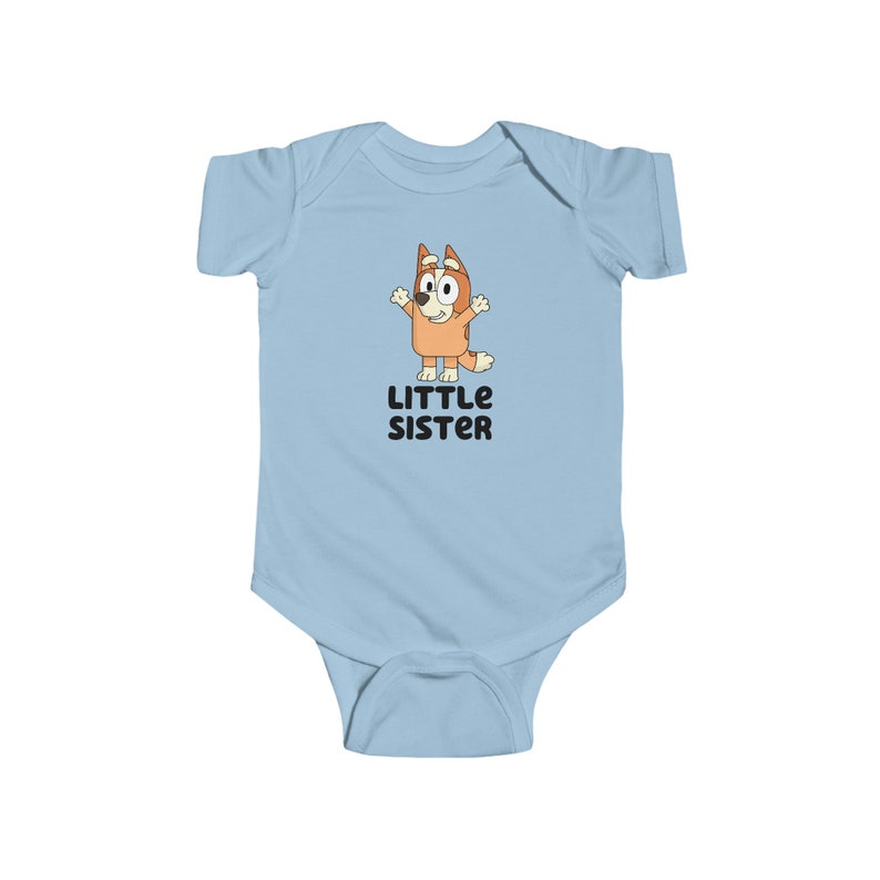 Bluey, Little Sister Bingo Infant Fine Jersey Bodysuit, Bluey Onesie image 1