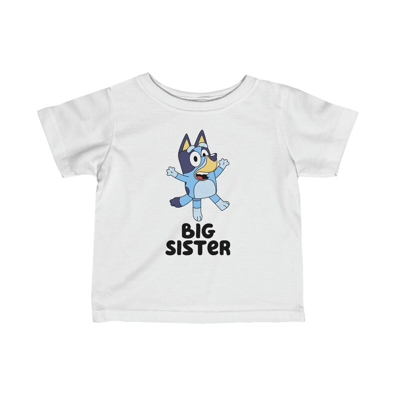 Bluey Big Sister Maglietta da neonato in jersey pregiato immagine 4
