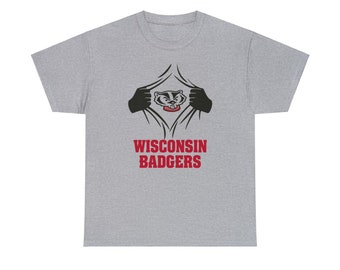 Superheld Wisconsin Badgers - Unisex aus schwerer Baumwolle T-Shirt
