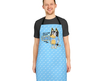 Bluey, Bandit, Awesome Dad - Apron, 5-Color Straps (AOP)