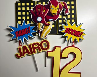 Adorno para tarta de Iron Man