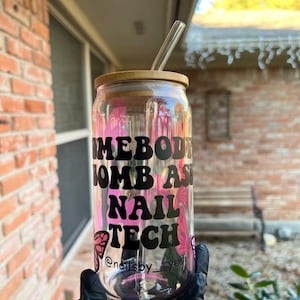 16oz Nail Tech Glass Cup