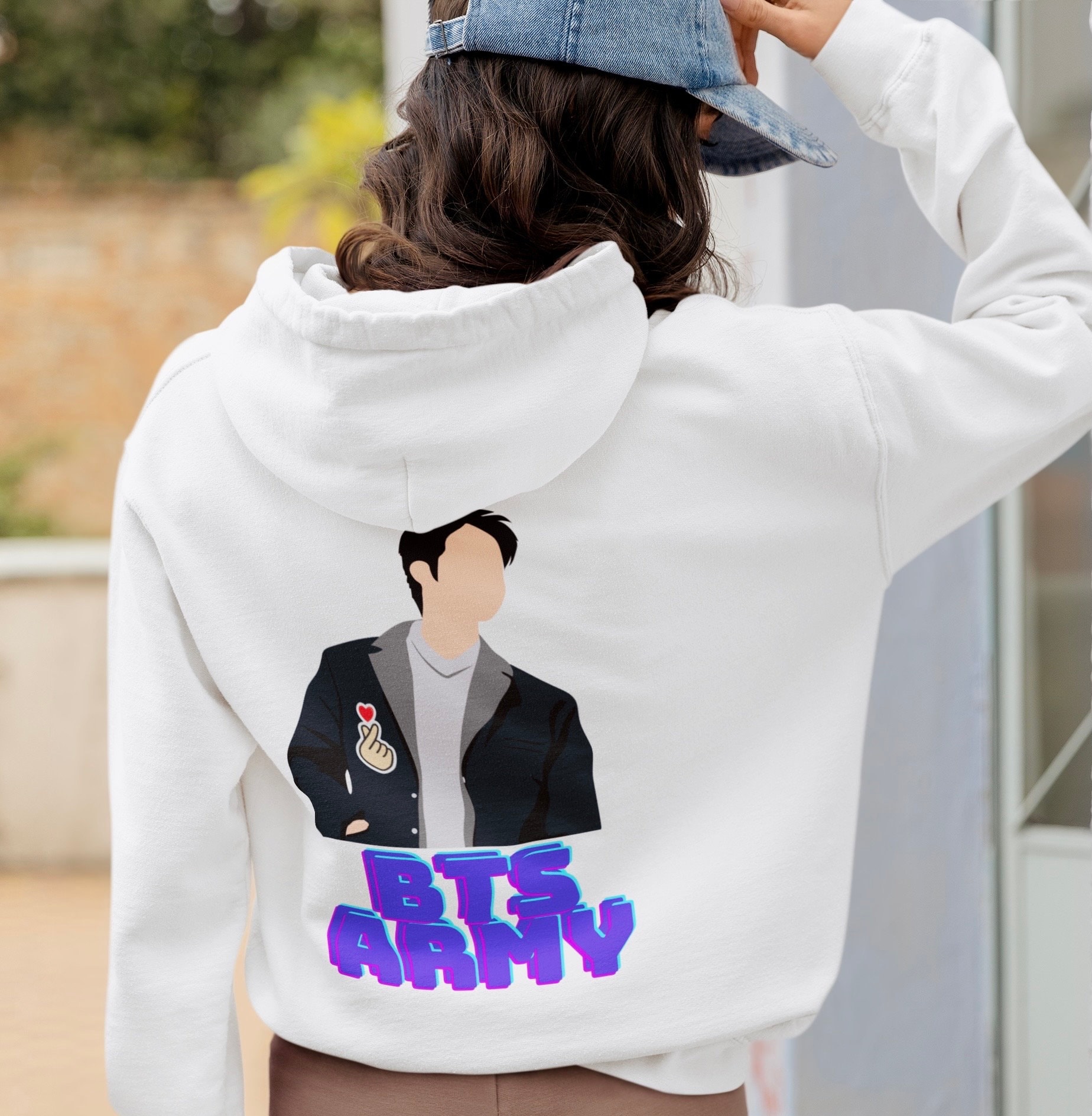 Bts off the shoulder hoodie sale