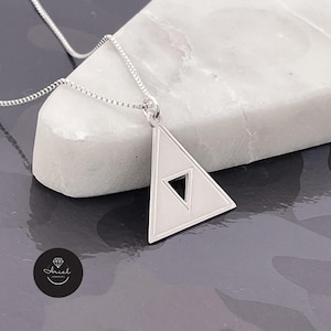 Triforce Necklace for Men and Women - The Legend of Zelda Custom Pendant - Inspired Jewelry for Fans - Sterling Silver Jewelry Gift For Fan