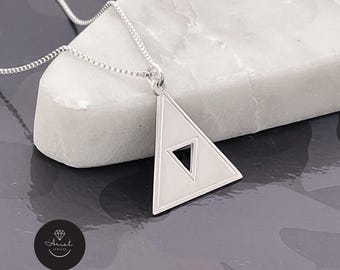 Triforce Necklace in Sterling Silver - Zelda Inspired Pendant