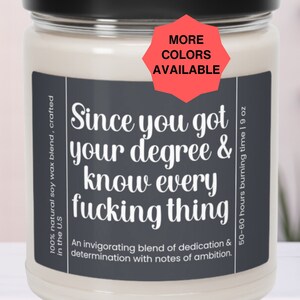 Graduation Candle,Bachelors Graduation Gift, Masters Graduation-Nursing School Grad,Funny Grad Candle,graduation gift, funny graduation gift