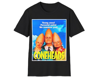 T-shirt Vintage Coneheads NBC 1978 - Taille Medium Rouge - Parfait état - Single Stitch