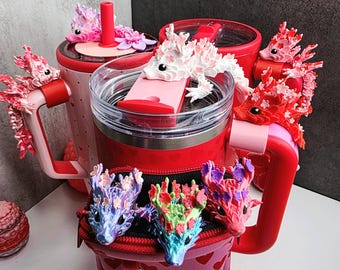 Valentine’s Cherry Blossom Dragon Magnet Charm for Stanley Brumate Hydrojug Tumblers | 13 Design Options| FREE Boot | Custom ColorsAvailable