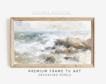 Samsung Frame TV Art, Coastal Art,  Vintage Nautical Art, Vintage Sea Art, Digital Download Frame TV Art | CP034 TV