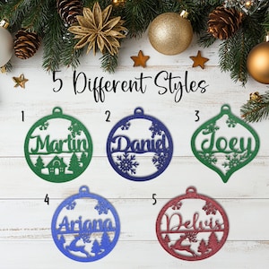 Custom Christmas Ornaments Personalized Name 3D Print Ornament Custom Family Ornament Customized Christmas 2024 Ornament Christmas Gifts