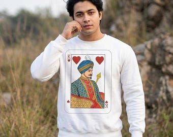 Desi Crewneck, King Of Hearts Sweatshirt, South asian fashion