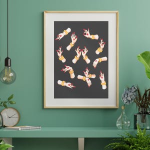 Classical dance mudra art poster, Indian traditional dance poster, cultural wall art, desi decor