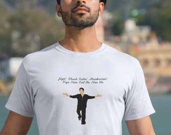 Kal Ho Na Ho grafische uniseks T-shirt | Bollywood-t-shirt | Shahrukh Khan | Desi-t-shirts | SRK | Currycature