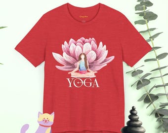 Camiseta de meditación, camiseta de algodón para yoga, ropa de mindfulness, camiseta para amantes del yoga, ropa zen