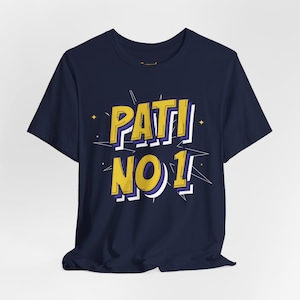 Pati No 1 Graphic Tshirt | Dulha Dulhan tees | Desi Couple | Indian wedding | Desi groom | Currycature
