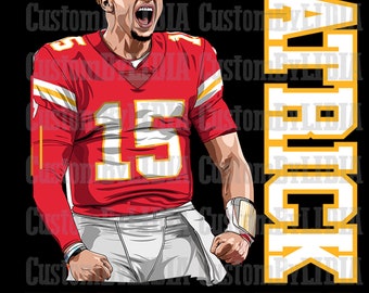 Patrick Mahomes Kansas Digital File SVG PNG Printing,dtf,dtg
