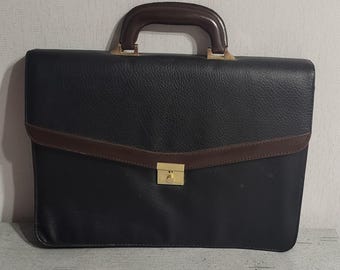 Vintage Leather Briefcase Suitcase