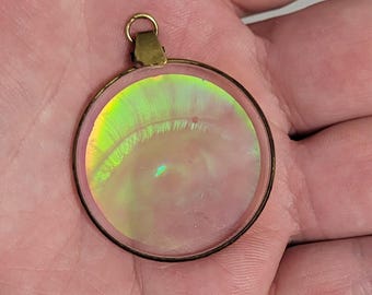Vintage Hologram Eye Pendant 1980