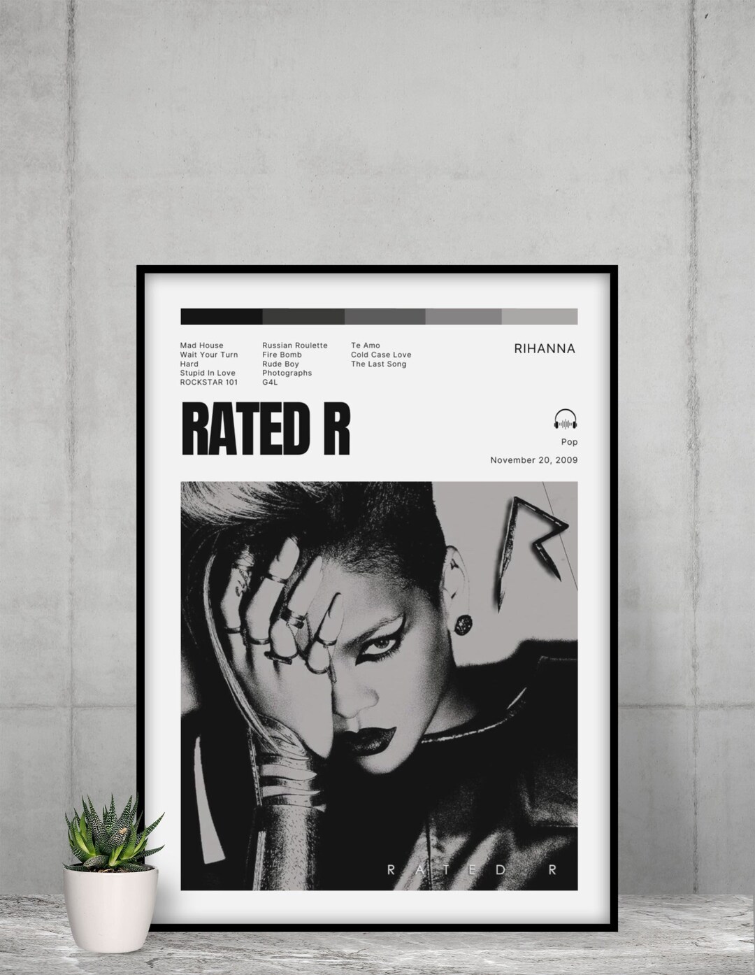 Rated R Wallpapers Rihanna / Rated R Album Poster / Album Cover Poster / Music Gift ...