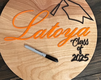 Personalized Graduation Guestbook Sign, Class of 2025 Keepsake