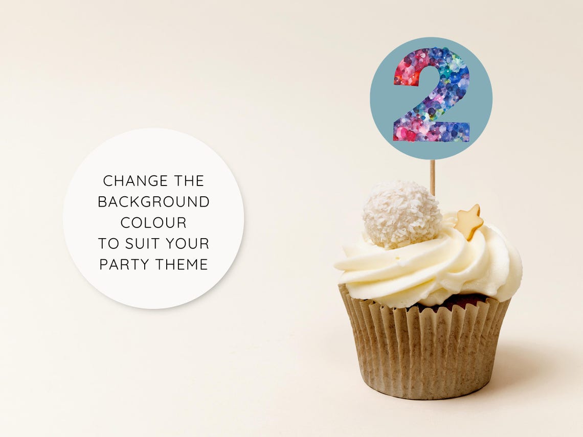 Printable Number Two Cake Topper Template | Instant Digital Download ...