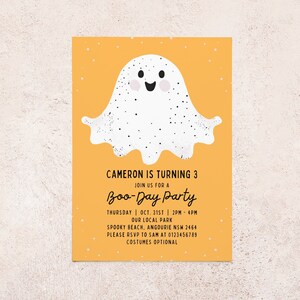 Boo-day Party Invitation | Spooky Ghost | Instant Digital Download ...
