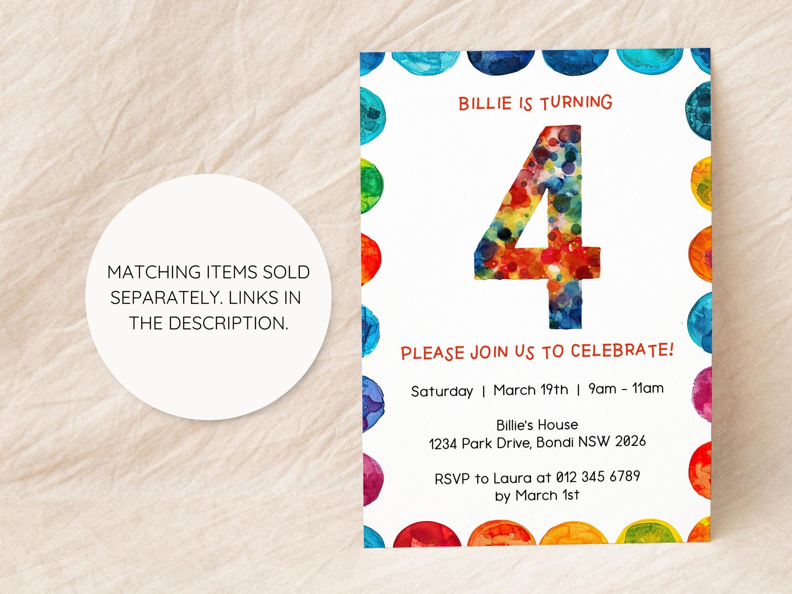 Printable Number Four Cake Topper Template | Instant Digital Download ...