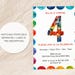 Printable Number Four Cake Topper Template | Instant Digital Download ...