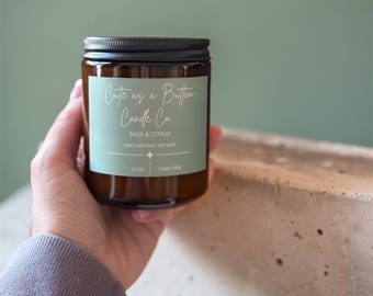Sage & Citrus Soy Wax Candle – Toxin Free Home Fragrance