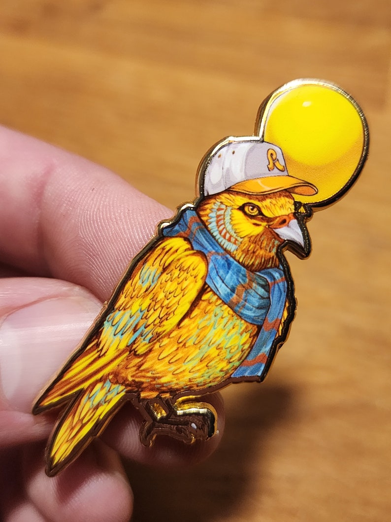 Pretty Lights YELLOW BIRD Hat Pin & Stickers Bundle [PL Hat Pin] image 1