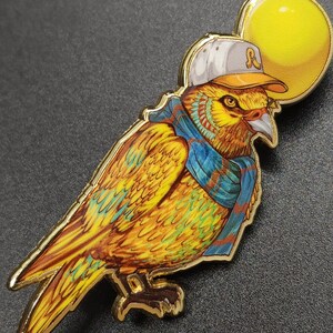 YELLOW BIRD HAT pin bundle