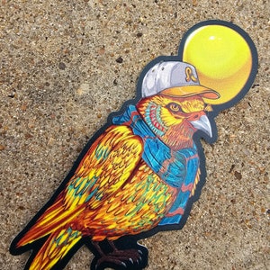 Pretty Lights YELLOW BIRD Hat Pin & Stickers Bundle [PL Hat Pin] image 4