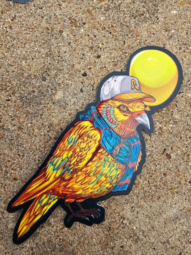 Pretty Lights YELLOW BIRD Hat Pin & Stickers Bundle [PL Hat Pin] image 4
